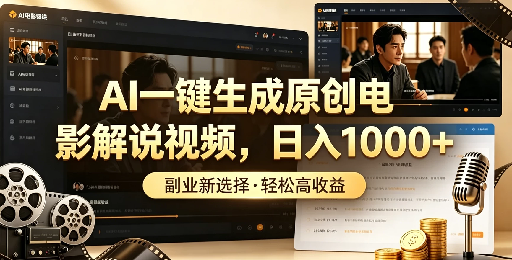 AI一键生成原创电影解说视频,日入1000+! 第1张 AI一键生成原创电影解说视频,日入1000+! 第1张